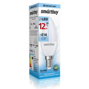 Светодиодная лампа Smartbuy C37-12W/4000 E14